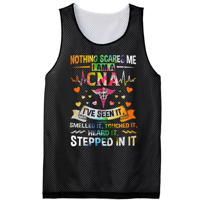 Nothing Scares Me CNA Nurse Job Lover Gift CNA Nurse Gift Mesh Reversible Basketball Jersey Tank