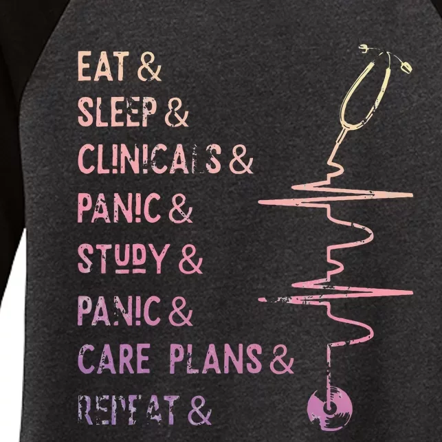 Nursing Student Medical School Nurse Women's Tri-Blend 3/4-Sleeve Raglan Shirt