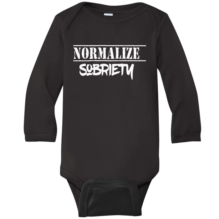 Normalize Sobriety Baby Long Sleeve Bodysuit