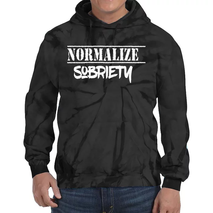 Normalize Sobriety Tie Dye Hoodie