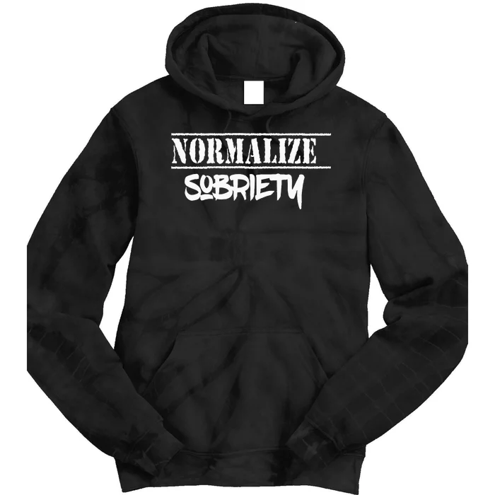 Normalize Sobriety Tie Dye Hoodie