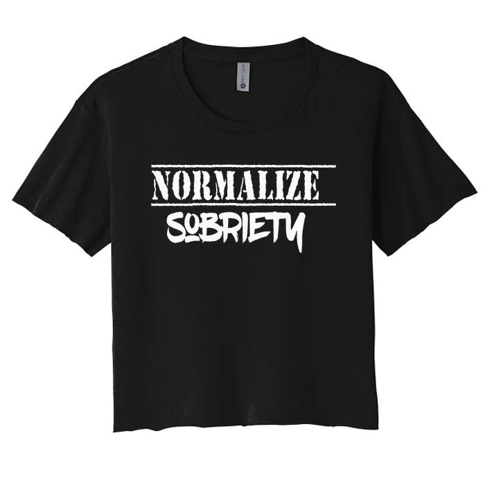 Normalize Sobriety Women's Crop Top Tee