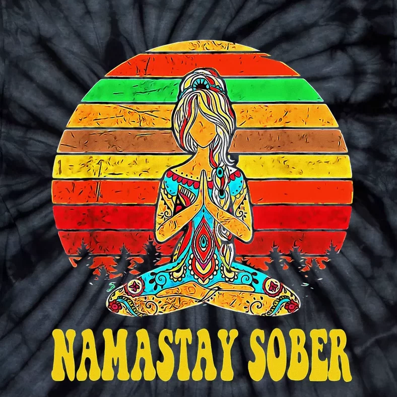 Namastay Sober Na Aa 12 Step Recovery Narcotics Anonymous Tie-Dye T-Shirt