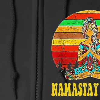 Namastay Sober Na Aa 12 Step Recovery Narcotics Anonymous Full Zip Hoodie