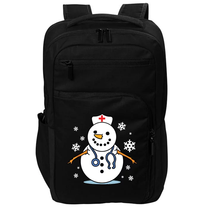 Nurse Snowman Nurse Christmas Impact Tech Backpack