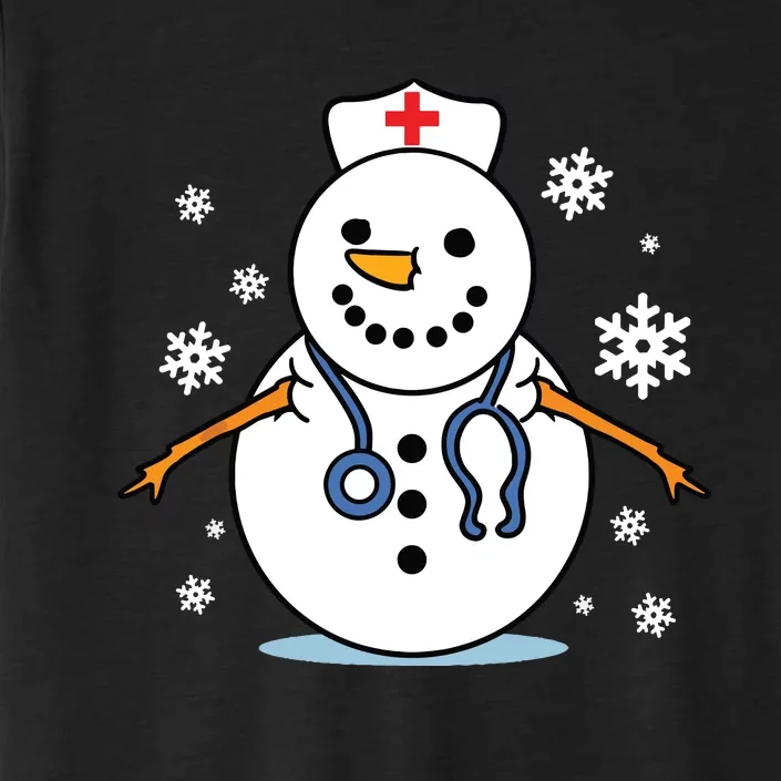 Nurse Snowman Nurse Christmas ChromaSoft Performance T-Shirt