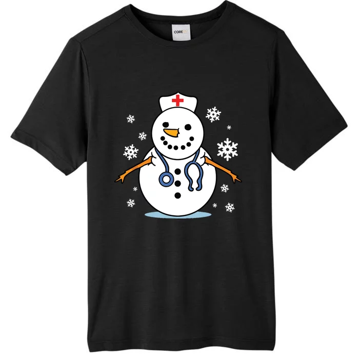 Nurse Snowman Nurse Christmas ChromaSoft Performance T-Shirt