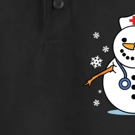 Nurse Snowman Nurse Christmas Dry Zone Grid Performance Polo