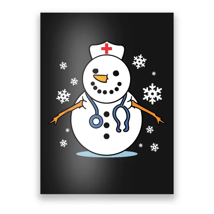 Nurse Snowman Nurse Christmas Poster