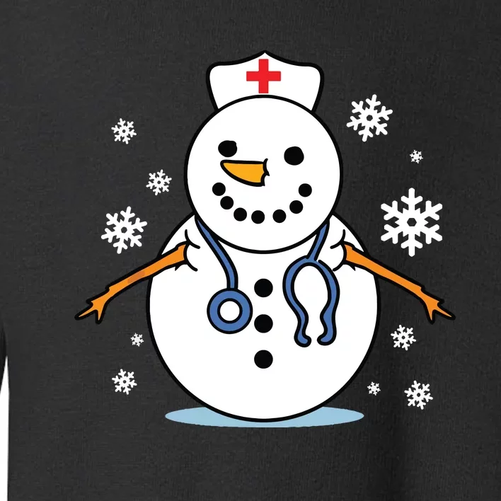 Nurse Snowman Nurse Christmas Toddler Sweatshirt