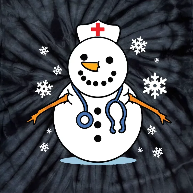 Nurse Snowman Nurse Christmas Tie-Dye T-Shirt