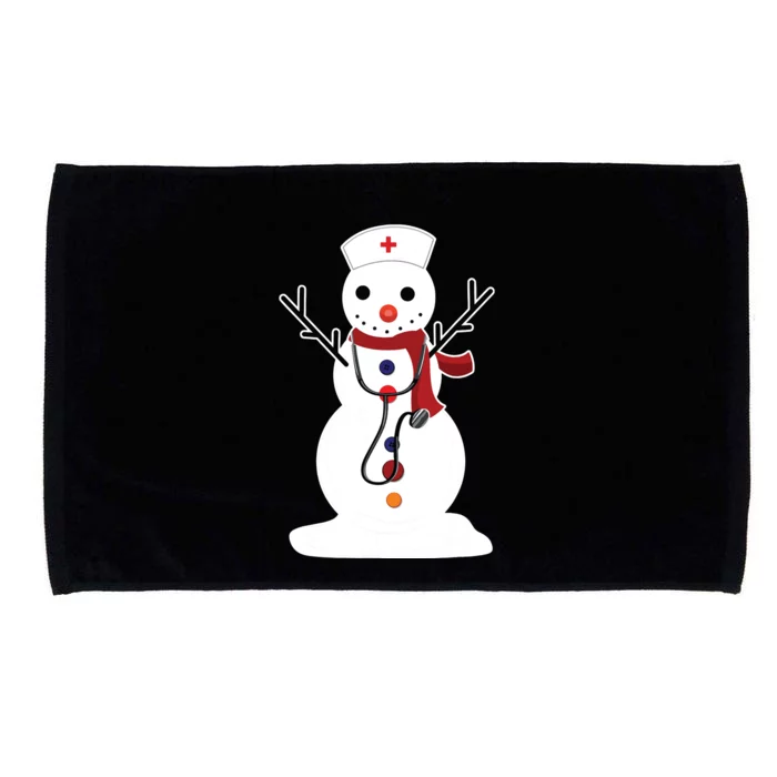 Nurse Snowman Nursing Rn Registered Funny Christmas Gifts Microfiber Hand Towel