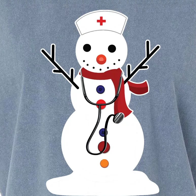 Nurse Snowman Nursing Rn Registered Funny Christmas Gifts Garment-Dyed Women's Muscle Tee