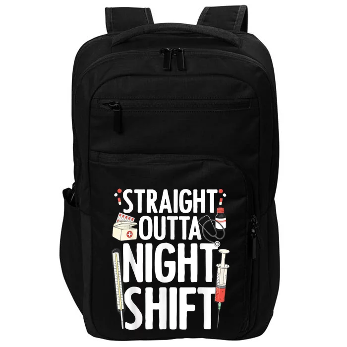 Night Shift Nurse For Men Women Emergency Registered Nurse Impact Tech Backpack