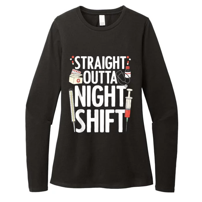 Night Shift Nurse For Men Women Emergency Registered Nurse Womens CVC Long Sleeve Shirt