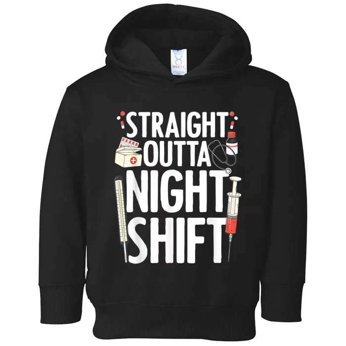 Night Shift Nurse For Men Women Emergency Registered Nurse Toddler Hoodie