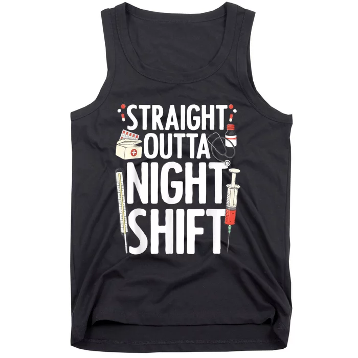 Night Shift Nurse For Men Women Emergency Registered Nurse Tank Top