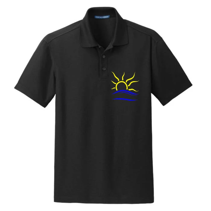 Naturist Symbol Nudist Dry Zone Grid Performance Polo