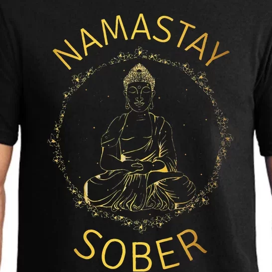 Namastay Sober NA AA 12 Step Recovery Meditation Sobriety Pajama Set