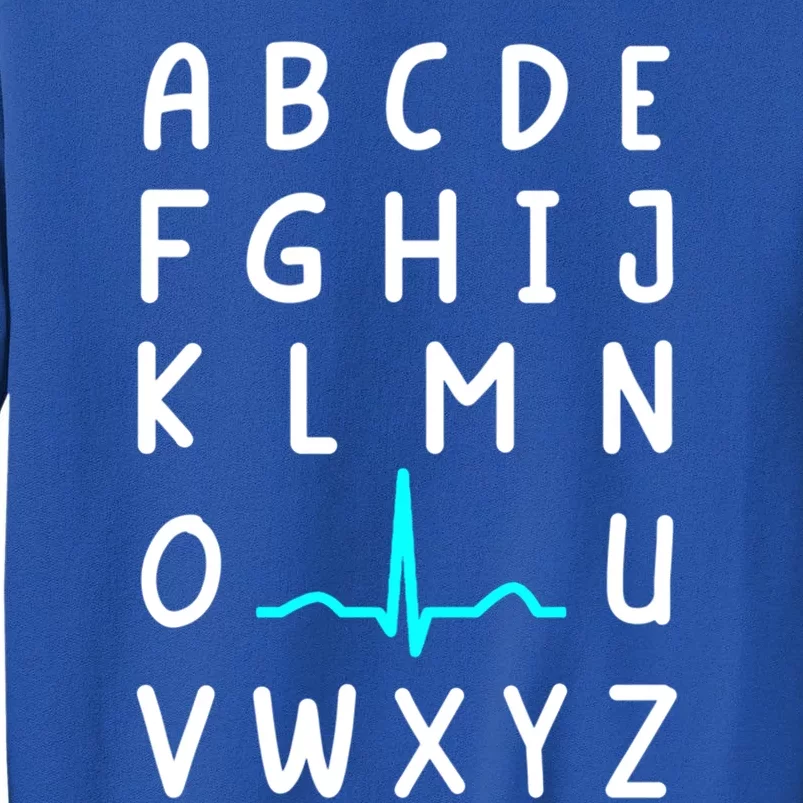 Nursing Student Nurse Pqrst Alphabet Ekg Funny Nurse Funny Gift Tall Sweatshirt