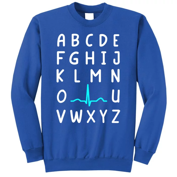 Nursing Student Nurse Pqrst Alphabet Ekg Funny Nurse Funny Gift Tall Sweatshirt