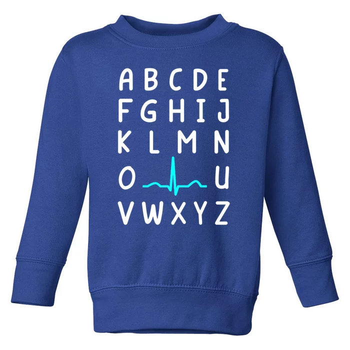 Nursing Student Nurse Pqrst Alphabet Ekg Funny Nurse Funny Gift Toddler Sweatshirt