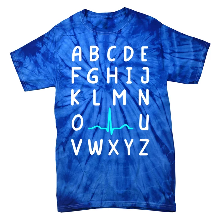 Nursing Student Nurse Pqrst Alphabet Ekg Funny Nurse Funny Gift Tie-Dye T-Shirt