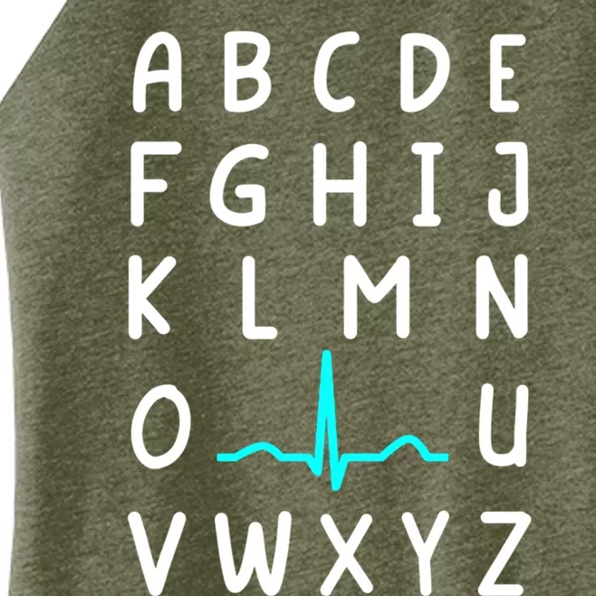 Nursing Student Nurse Pqrst Alphabet Ekg Funny Nurse Funny Gift Women’s Perfect Tri Rocker Tank