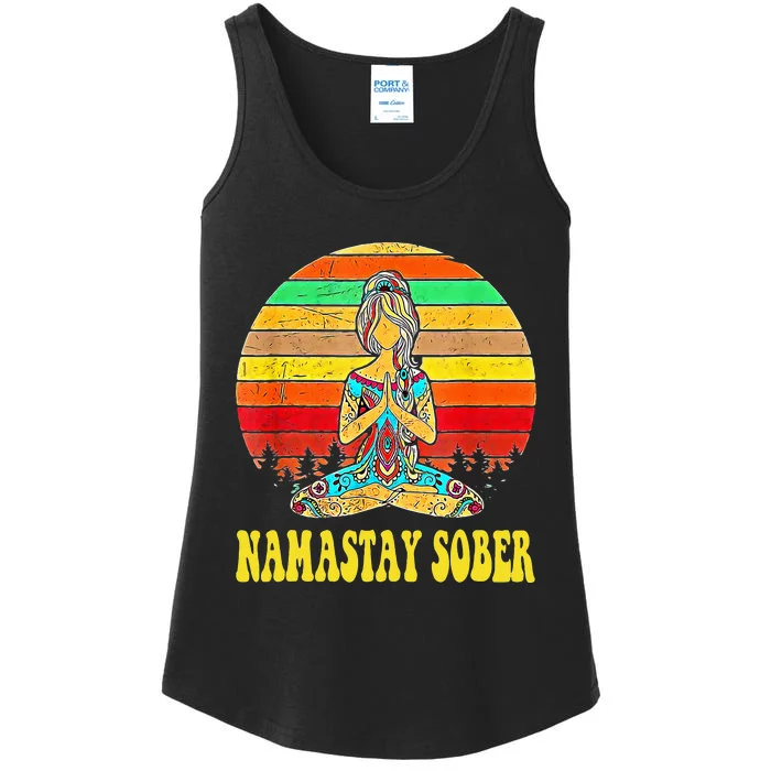 Namastay Sober Na Aa 12 Step Recovery Narcotics Anonymous Ladies Essential Tank