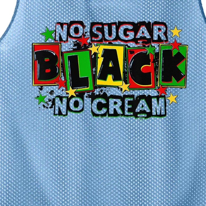 No Sugar No Cream Black Coffee Juneteenth Freedom Day Mesh Reversible Basketball Jersey Tank