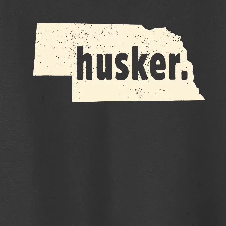 Nebraska State Nickname Husker Distressed Toddler T-Shirt