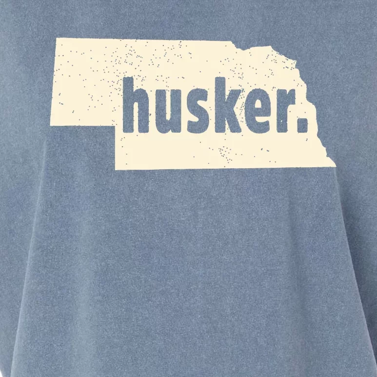 Nebraska State Nickname Husker Distressed Garment-Dyed Women's Muscle Tee