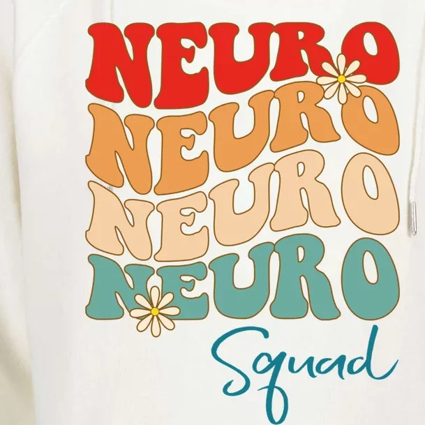 Neuro Squad Nurse Neurology Groovy Medical Neuroscience Gift Womens Funnel Neck Pullover Hood