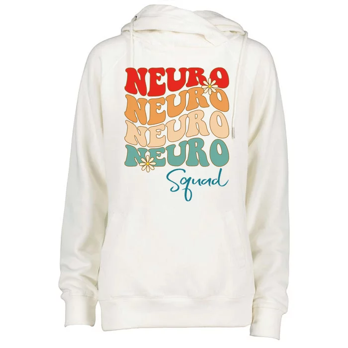 Neuro Squad Nurse Neurology Groovy Medical Neuroscience Gift Womens Funnel Neck Pullover Hood