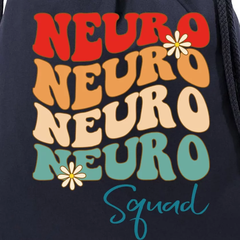 Neuro Squad Nurse Neurology Groovy Medical Neuroscience Gift Drawstring Bag