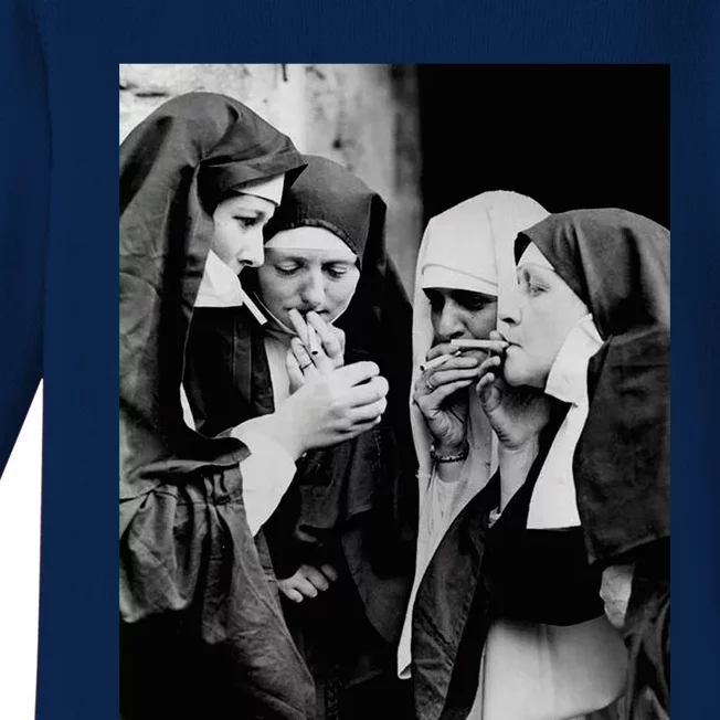 Nuns Smoking Baby Long Sleeve Bodysuit