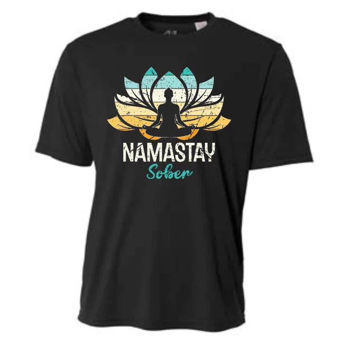 Namastay Sober NA AA 12 Step Recovery Cooling Performance Crew T-Shirt