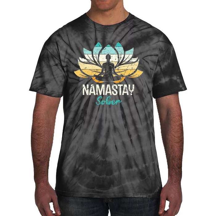 Namastay Sober NA AA 12 Step Recovery Tie-Dye T-Shirt