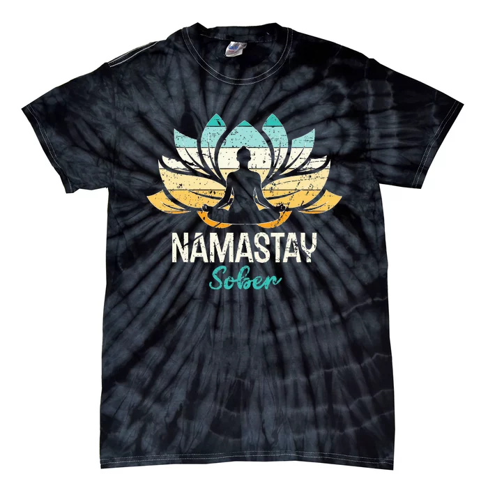 Namastay Sober NA AA 12 Step Recovery Tie-Dye T-Shirt