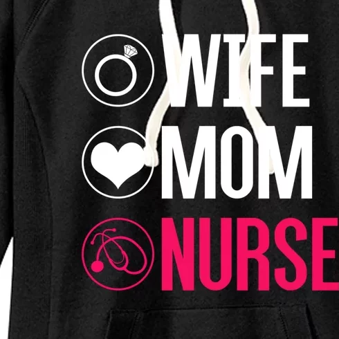 Nursery Stethoscope Nursing Gift Wife Mom Nurse Gift Women's Fleece Hoodie