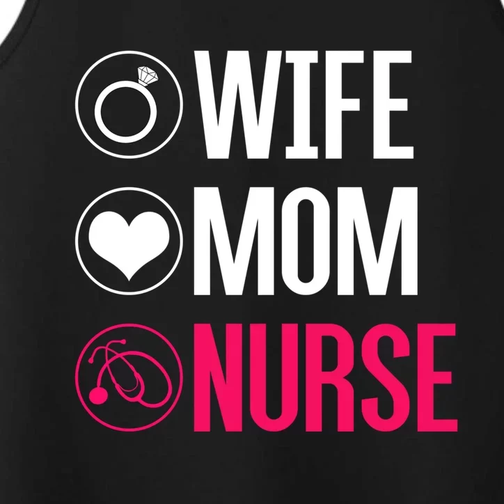 Nursery Stethoscope Nursing Gift Wife Mom Nurse Gift Performance Tank