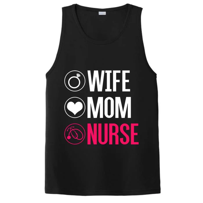 Nursery Stethoscope Nursing Gift Wife Mom Nurse Gift Performance Tank