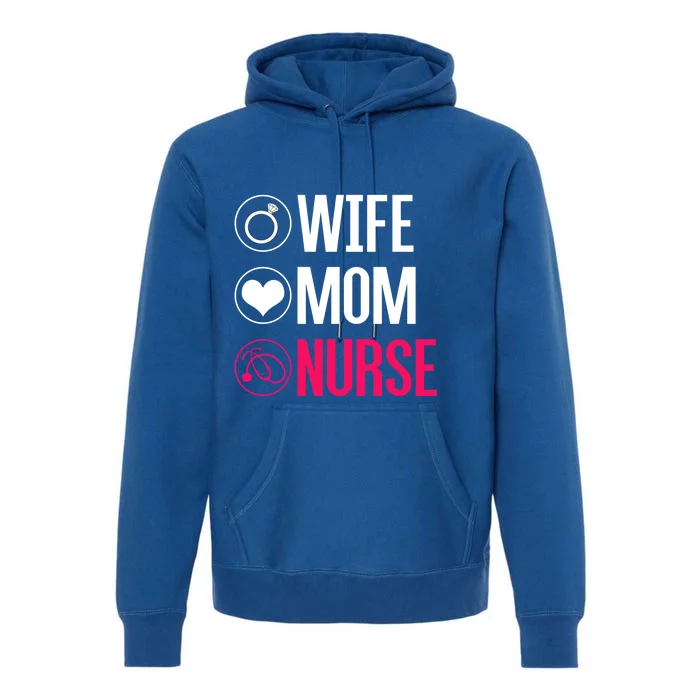 Nursery Stethoscope Nursing Gift Wife Mom Nurse Gift Premium Hoodie