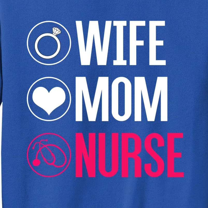 Nursery Stethoscope Nursing Gift Wife Mom Nurse Gift Tall Sweatshirt