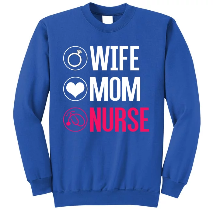 Nursery Stethoscope Nursing Gift Wife Mom Nurse Gift Tall Sweatshirt