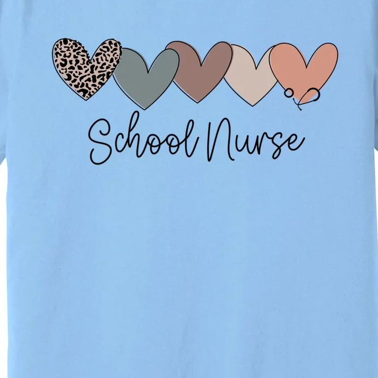 Novelty School Nurse Life Heart Love Nurse Week Gift Premium T-Shirt