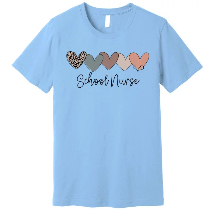 Novelty School Nurse Life Heart Love Nurse Week Gift Premium T-Shirt