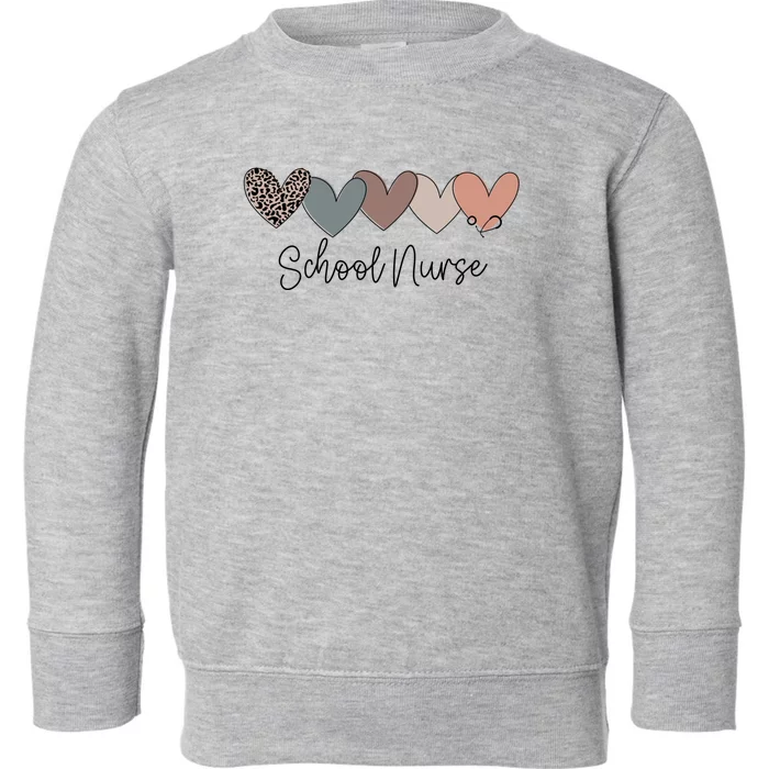 Novelty School Nurse Life Heart Love Nurse Week Gift Toddler Sweatshirt