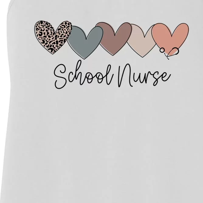 Novelty School Nurse Life Heart Love Nurse Week Gift Women's Racerback Tank