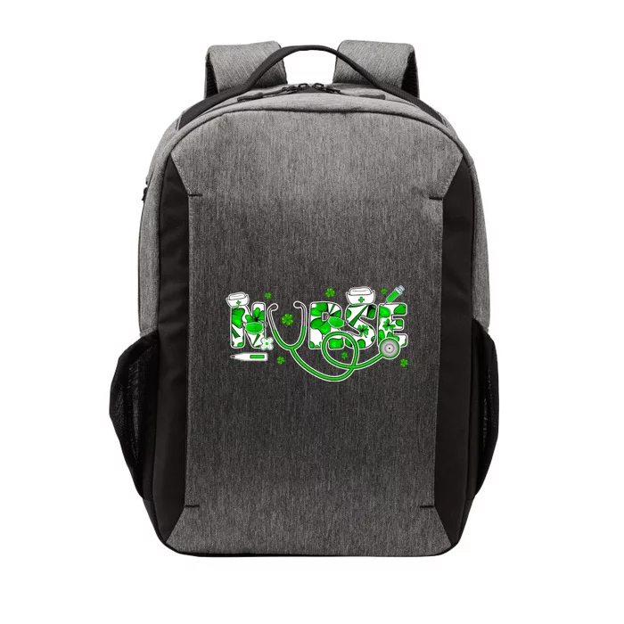 Nurse Shamrock Nursing St Patricks Day Irish Stethoscope Gift Vector Backpack